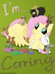  2015 bowl cat chipmunk cuddling cutie_mark english_text equine feline female feral fluttershy_(mlp) friendship_is_magic fur hair hi_res horse lagomorph mammal mouse my_little_pony p-chan pegasus pig pink_hair porcine poster rabbit rodent squirrel stinkehund text wings yellow_fur 