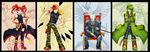  3boys articuno blonde_hair boots byte_(grunty-hag1) camouflage camouflage_pants card chair closed_eyes coat collar crossed_arms detached_sleeves dragonite facial_hair gen_1_pokemon green_hair hair_over_one_eye hand_in_pocket hand_on_hip hat_over_one_eye highres hiroko_(pokemon) kanekouji_(pokemon) long_coat moltres monocle multiple_boys mustache necktie pants pokemon pokemon_(creature) pokemon_(game) pokemon_card pokemon_card_gb pokemon_trading_card_game ponytail red_eyes red_hair ryuudou_(pokemon) steve_(pokemon) thighhighs twintails walking_stick white_hair zapdos zettai_ryouiki 
