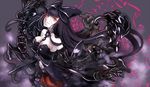  bad_id bad_pixiv_id bare_shoulders between_breasts black_bow black_hair bow breasts chain choker cleavage glowing glowing_eyes gothic_lolita hair_bow kantai_collection large_breasts lolita_fashion long_hair looking_at_viewer pokimari red_eyes seaplane_tender_hime shinkaisei-kan smile solo very_long_hair 