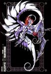  armor armored_boots black_background boots future_studio_(artist) gauntlets gloves harpy_valentine highres male_focus mechanical_wings red_hair saint_seiya solo wings 