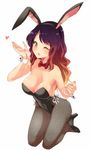  animal_ears bad_anatomy bad_id bad_twitter_id bare_shoulders blown_kiss blush bow bowtie breasts brown_hair bunny_ears bunny_tail bunnysuit cleavage collarbone detached_collar fake_animal_ears full_body gradient_hair grey_legwear heart high_heels hijiri_byakuren kneeling large_breasts long_hair looking_at_viewer multicolored_hair one_eye_closed open_mouth pantyhose purple_hair simple_background smile solo tail touhou urin white_background wrist_cuffs yellow_eyes 