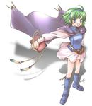  :d bad_id bad_pixiv_id blue_eyes blush book boots cape fire_emblem fire_emblem:_rekka_no_ken green_hair hairband kizuki_miki long_sleeves lowres nino_(fire_emblem) open_mouth shadow shirt short_hair skirt smile solo wind wind_lift 