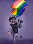  absurd_res ambiguous_gender bottomless clothed clothing flag gay_pride half-dressed hi_res inuhein rainbow solo 