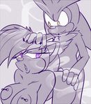  all_fours big_breasts breasts doggystyle duo from_behind hedgehog hi_res korokizama mammal open_mouth piercing sex silver_the_hedgehog sonia_the_hedgehog sonic_(series) 