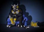  blackwargreymon cat diablotherex digimon feet feline hi_res mammal size_difference trampling 