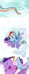  &lt;3 bedroom_eyes blush cloud comic cutie_mark dialogue equine eye_contact female female/female friendship_is_magic half-closed_eyes hi_res horn horse licking mammal my_little_pony outside pegasus pony rainbow_dash_(mlp) saliva seductive syoee_b text tongue tongue_out twilight_sparkle_(mlp) winged_unicorn wings 