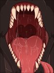  2014 ambiguous_gender black_scales dragon drooling english_text gaping_mouth grey_scales hi_res incredibleediblecalico long_tongue mouth_shot nude open_mouth saliva scales scalie sharp_teeth solo teeth text tongue tongue_out 