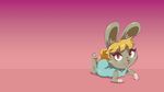  animal_crossing anthro blonde_hair blush bonbon_(animal_crossing) brown_eyes clothing dress female fur gradient_background grey_fur hair lagomorph looking_at_viewer lying mammal nintendo open_mouth plagueofgripes rabbit simple_background solo video_games 