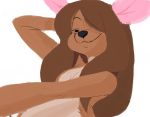  akunim alive_plush anthro breasts brown_hair disney female hair kanga kangoroo long_hair looking_at_viewer mammal marsupial mature_female mother parent slightly_chubby solo thick_thighs winnie_the_pooh_(franchise) 