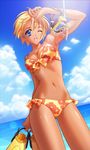  beach bikini blonde_hair blue_eyes cute highres mizuki mizuki_(quilt) ocean quilt sugiyama_genshou swimsuit 