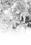  greyscale highres kazami_yuuka letty_whiterock monochrome multiple_girls touhou ugatsu_matsuki yuri 