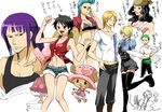  6+girls antlers bad_id bad_pixiv_id bandana bikini black_hair black_legwear blonde_hair blue_hair blush breasts brook cleavage clenched_hands denim denim_shorts everyone franky genderswap genderswap_(ftm) genderswap_(mtf) green_hair groin hair_over_one_eye hat large_breasts leg_lift luffyko midriff multiple_boys multiple_girls nami_(one_piece) navel necktie nico_robin one_piece orange_hair pink_hat ponytail purple_hair roronoa_zoro sanji scar short_hair short_shorts shorts smile straw_hat swimsuit tank_top thighhighs tony_tony_chopper top_hat translated underboob usopp waitress weightlifting weights yui_(kari) zettai_ryouiki 