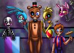  artyjoyful avian balloon_boy_(fnaf) bear bow_tie canine female five_nights_at_freddy&#039;s five_nights_at_freddy&#039;s_2 fox glowing glowing_eyes group hi_res lagomorph machine male mammal mangle_(fnaf) marionette_(fnaf) rabbit toy_bonnie_(fnaf) toy_chica_(fnaf) toy_freddy_(fnaf) video_games 