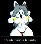  abs breasts canine cat clothing dog dongitos feline happy mammal nipples panties solo temmie temmie_(undertale) undertale underwear video_games yellow_nipples 