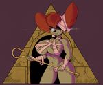  2015 anthro areola big_breasts breasts canine clothed clothing disney erect_nipples female goof_troop joelasko mammal mature_female mummie nipples peg_pete skimpy solo under_boob 