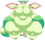  big_breasts big_butt blush breasts butt female flygon funi huge_breasts huge_butt hyper hyper_butt looking_at_viewer morbidly_obese nintendo overweight pok&eacute;mon solo thick_thighs video_games 