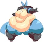  ambiguous_gender belly big_belly big_breasts big_butt blush breasts butt funi huge_breasts huge_butt hyper hyper_butt lucario morbidly_obese nintendo overweight pok&eacute;mon thick_thighs video_games 