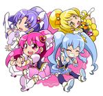  aino_megumi arm_warmers black_legwear blonde_hair blue_hair blue_skirt boots bow closed_eyes crown cure_fortune cure_honey cure_lovely cure_princess frills full_body grin hair_bow hair_ornament hair_ribbon happinesscharge_precure! heart heart_hair_ornament hikawa_iona knee_boots kurose_kousuke long_hair magical_girl mini_crown multiple_girls no_nose oomori_yuuko orange_bow pink_eyes pink_hair pink_skirt ponytail precure purple_eyes purple_hair purple_skirt ribbon shirayuki_hime shoes skirt smile thigh_boots thighhighs twintails white_footwear wide_ponytail wrist_cuffs yellow_eyes yellow_skirt 