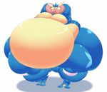  ambiguous_gender belly big_belly big_breasts big_butt breasts butt funi greninja huge_butt hyper hyper_belly hyper_butt looking_at_viewer morbidly_obese nintendo overweight pok&eacute;mon solo thick_thighs video_games 