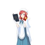  bell beret book bow bowtie capelet frown fur_trim gloves half-closed_eyes handbell hat holding holding_book love_live! love_live!_school_idol_festival love_live!_school_idol_project nishikino_maki non-web_source official_art open_book purple_eyes red_hair robe short_hair solo striped striped_bow striped_neckwear third-party_edit transparent white_gloves wings 