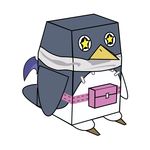  asagiri_asagi_(prinny) disgaea no_humans papercraft prinny simple_background sitting solo 