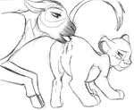  all_fours ambiguous_gender anal anal_penetration ass_up blush crouching duo equine feline female female/ambiguous feral greyscale lion looking_back looking_pleasured mammal monochrome open_mouth oral pencil_(artwork) penetration perspective pussy quadruped rimming sex size_difference sketch tongue tongue_out traditional_media_(artwork) vilani 