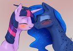  blush cute equine female feral friendship_is_magic horn mammal my_little_pony princess_luna_(mlp) silfoe twilight_sparkle_(mlp) winged_unicorn wings 