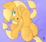  &lt;3 &lt;3_eyes 2015 anus applejack_(mlp) butt cute earth_pony equine female feral friendship_is_magic horse looking_at_viewer mammal mdgusty my_little_pony pony pussy smile 