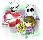  caramelcraze frisk papyrus_(undertale) sans_(undertale) undertale video_games 