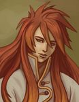  green_eyes long_hair luke_fon_fabre male_focus portrait red_hair solo tales_of_(series) tales_of_the_abyss tuula_rantala 