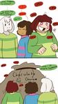  ! ambiguous_gender asriel_dreemurr bag candy caprine chara chocolate clothing comic creepykitty413 dialogue excited food frisk goat grin human invalid_tag male mammal speech_bubble teeth text undertale video_games 
