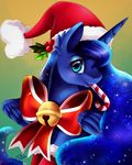  2015 christmas equine female feral friendship_is_magic holidays horn mammal my_little_pony pridark princess_luna_(mlp) solo winged_unicorn wings 