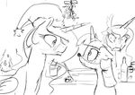  2015 blush christmas drunk equine female feral friendship_is_magic group holidays horn mammal my_little_pony princess_celestia_(mlp) princess_luna_(mlp) silfoe twilight_sparkle_(mlp) winged_unicorn wings 