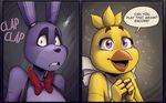  animatronic avian bird bonnie_(fnaf) chica_(fnaf) chicken female five_nights_at_freddy&#039;s lagomorph machine male mammal nobody_(artist) rabbit robot video_games 