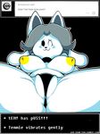  canine cat clothing dog dongitos english_text feline female mammal nipples panties spread_legs spreading temmie_(undertale) text tumblr undertale underwear video_games 