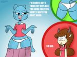 anthro blue_fur butt caprine cat chun-ni clothed clothing comic cream_fur feline female fur goat hi_res horn mammal mature_female miracle_star mother nicole_watterson panties parent scobionicle99 skirt the_amazing_world_of_gumball underwear wide_hips 