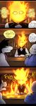  anthro atlas-white bone canine clothed clothing comic dialogue dog doggo elemental english_text eyewear fire fire_elemental glasses grillby group humor mammal pun sans_(undertale) skeleton text undertale video_games 