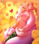  &lt;3 anthro asriel_dreemurr boss_monster caprine clothing crying duo fangs female flower fur happy horn hug long_ears male mammal mother orlandofox parent plant robes son sweater tears toriel undertale video_games white_fur 