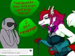  ambiguous_background anon anthro canine clothed clothing collar corset female fur gloves mammal maned_wolf piercing red_fur rope white_fur wolf 