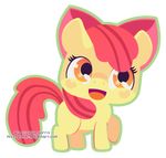  apple_bloom_(mlp) chibi cute equine female friendship_is_magic fur happy horse mammal miss-glitter_(artist) my_little_pony open_mouth pony simple_background smile solo tagme young 