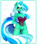  2015 anthro anthrofied breasts cleavage clothed clothing corset cutie_mark equine female friendship_is_magic hand_on_hip horn koveliana lyra_heartstrings_(mlp) mammal my_little_pony panties solo sparkles tongue tongue_out underwear unicorn 