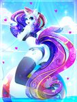  &lt;3 2015 anthro anthrofied blue_eyes bra clothing equine female friendship_is_magic horn koveliana legwear mammal my_little_pony panties rarity_(mlp) solo stockings underwear unicorn 