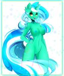  2015 anthro anthrofied areola breasts cleavage clothed clothing cutie_mark equine female friendship_is_magic hand_on_hip horn koveliana lyra_heartstrings_(mlp) mammal my_little_pony niples nipples nude pussy solo sparkles tongue tongue_out unicorn 
