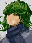  alternate_costume casual green_eyes green_hair hashigaya highres one-punch_man scarf solo tatsumaki 