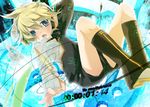  blonde_hair blue_eyes headphones hekicha jacket kagamine_len male_focus roshin_yuukai_(vocaloid) solo vocaloid 