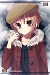  alternate_color bad_id bad_pixiv_id bangs brown_eyes casual coat hat hijiki_(hijikini) nagato_yuki short_hair solo suzumiya_haruhi_no_yuuutsu 