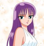  athena athena_(saint_seiya) blue_eyes himeno_michi kido_saori kidou_saori long_hair purple_hair saint_seiya saori_kido smile 