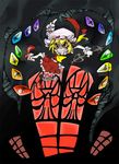  black blonde_hair flandre_scarlet hirano_masanori red_eyes solo touhou window wings 