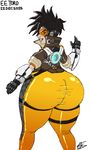  big_butt butt clothing ear_piercing eetoro_(artist) eyewear gloves goggles huge_butt lookbacktofour_(artist) machine not_furry overwatch pear_shaped piercing signature tracer video_games wide_hips yoga_pants 