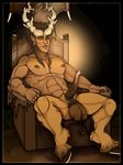  abs anatomically_correct angelis animal_genitalia antlers balls biceps big_balls cervine deer erection faun fur hair hooves horn lemon_testicles male mammal myemetophobia nipples nude penis pointy_ears satyr solo testicle_weights tribal 